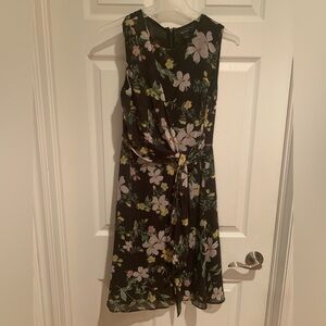 RW&CO. Black Floral Midi Dress